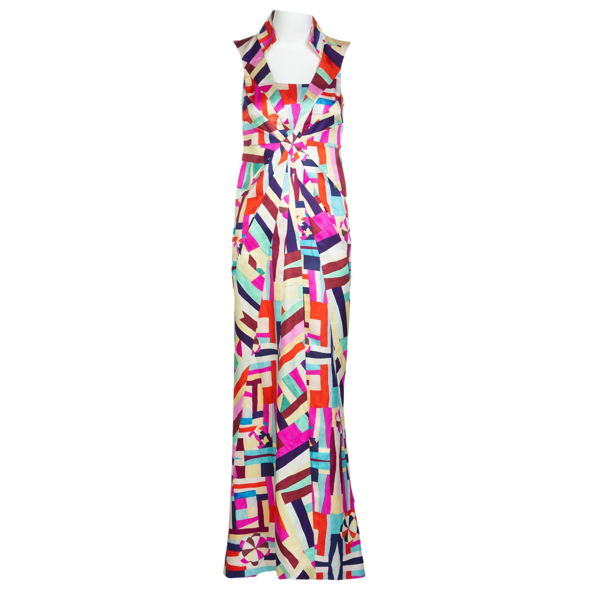 Silk maxi dress Chanel Multicolour size 